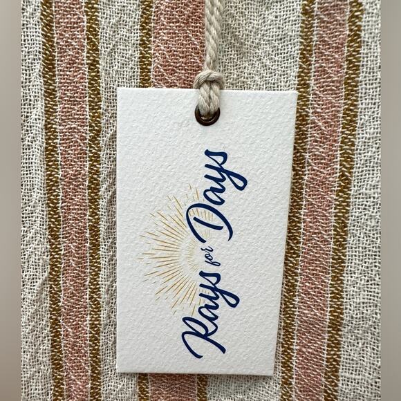 RAYS FOR DAYS | Boho Striped Kimono Cardigan Cotton Tassel Hem NWT | One Size - Picture 6 of 8